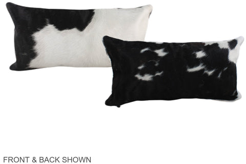 Black and White Cowhide Pillow #A39720