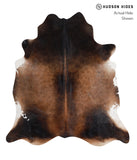 Brown with Red Cowhide Rug #A4029