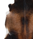 Brown with Red Cowhide Rug #A4029