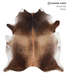 Brown with Red Cowhide Rug #A4031