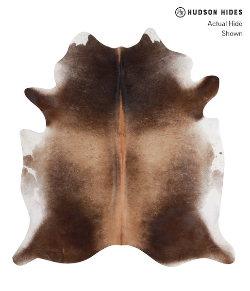Brown with Red Cowhide Rug #A4031