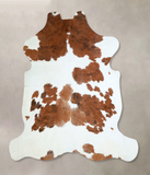 Brown and White Cowhide Rug #A40737