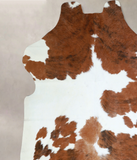 Brown and White Cowhide Rug #A40737