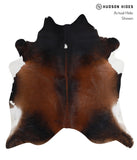 Brown with Red Cowhide Rug #A4176