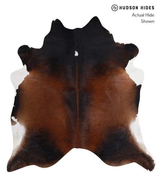 Brown with Red Cowhide Rug #A4176