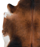 Brown with Red Cowhide Rug #A4181