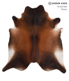 Brown with Red Cowhide Rug #A4201