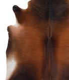 Brown with Red Cowhide Rug #A4201