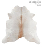 Grey with Beige Cowhide Rug #A4228