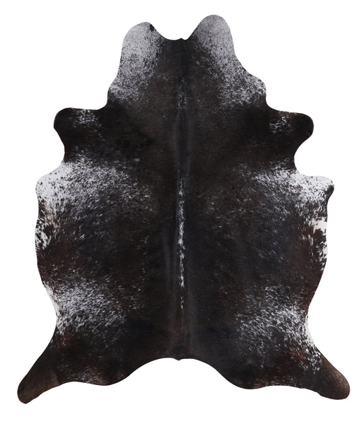 Salt and Pepper Black Cowhide Rug #A4229