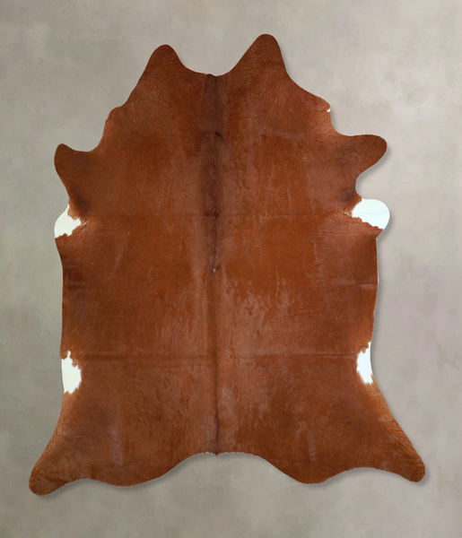 Solid Brown Cowhide Rug #A42772