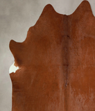 Solid Brown Cowhide Rug #A42772