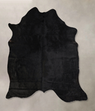 Solid Black Cowhide Rug #A42796