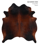 Brown with Red Cowhide Rug #A4280
