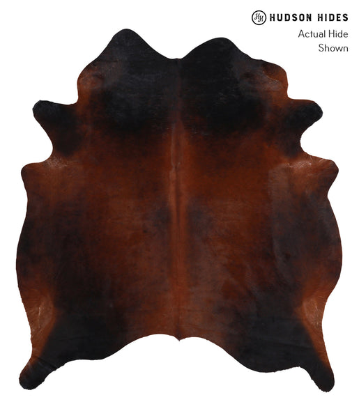 Brown with Red Cowhide Rug #A4280