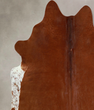 Brown and White Regular Cowhide Rug #A42810