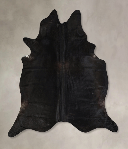 Solid Black Cowhide Rug #A42829
