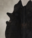 Solid Black Cowhide Rug #A42829