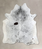 Salt and Pepper Black Cowhide Rug #A42834