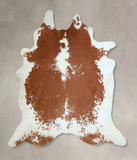 Brown and White Cowhide Rug #A42848