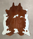 Brown and White Cowhide Rug #A42851