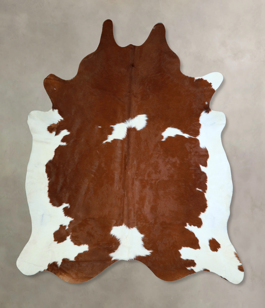 Brown and White Cowhide Rug #A42851