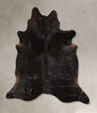 Solid Black Cowhide Rug #A42868