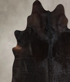 Solid Black Cowhide Rug #A42868