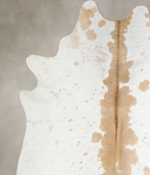 Beige and White Cowhide Rug #A42871