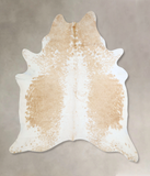 Beige and White Cowhide Rug #A42872