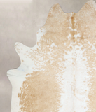 Beige and White Cowhide Rug #A42872