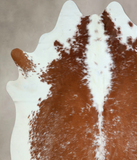 Brown and White Cowhide Rug #A42880