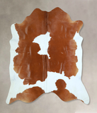 Brown and White Cowhide Rug #A42907