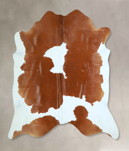 Brown and White Cowhide Rug #A42907