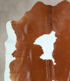 Brown and White Cowhide Rug #A42907