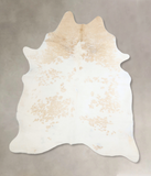 Beige and White Cowhide Rug #A42943