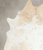 Beige and White Cowhide Rug #A42943