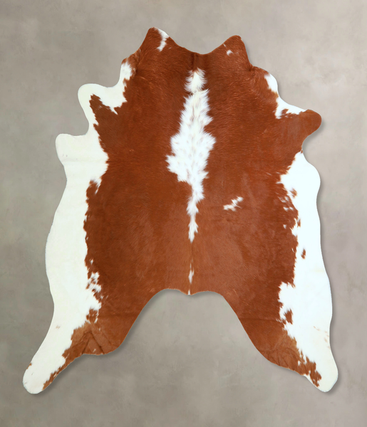 Brown and White Cowhide Rug #A42961