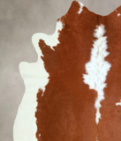 Brown and White Cowhide Rug #A42961