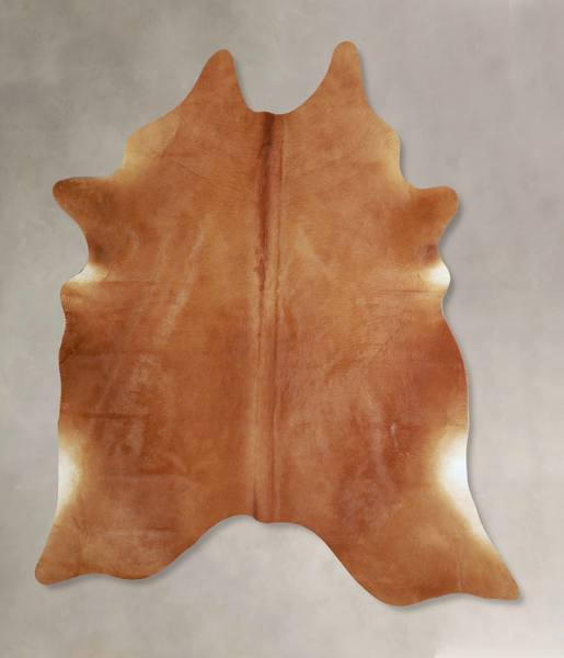 Solid Brown Cowhide Rug #A42975
