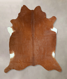 Solid Brown Cowhide Rug #A42977