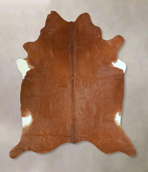 Solid Brown Cowhide Rug #A42977