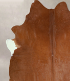 Solid Brown Cowhide Rug #A42977