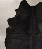Solid Black Cowhide Rug #A43033
