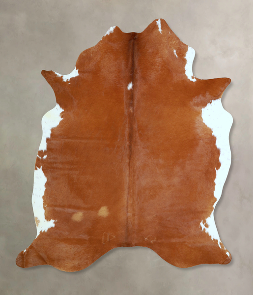 Brown and White Regular Cowhide Rug #A43046