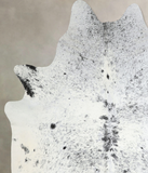 Salt and Pepper Black Cowhide Rug #A43079