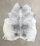 Salt and Pepper Black Cowhide Rug #A43088