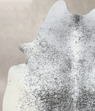 Salt and Pepper Black Cowhide Rug #A43088