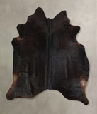 Solid Black Cowhide Rug #A43098
