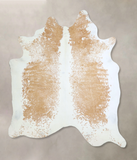 Beige and White Cowhide Rug #A43114